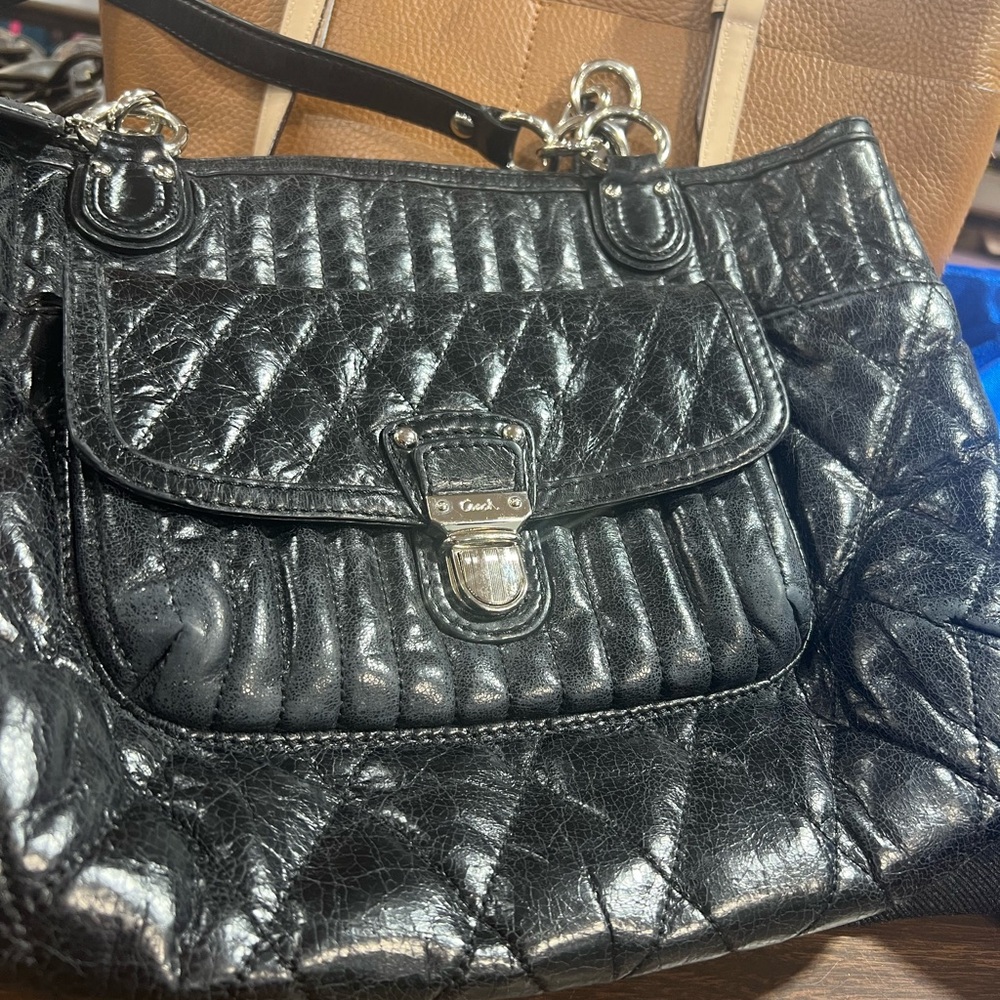 COACH Black Leather Handbag